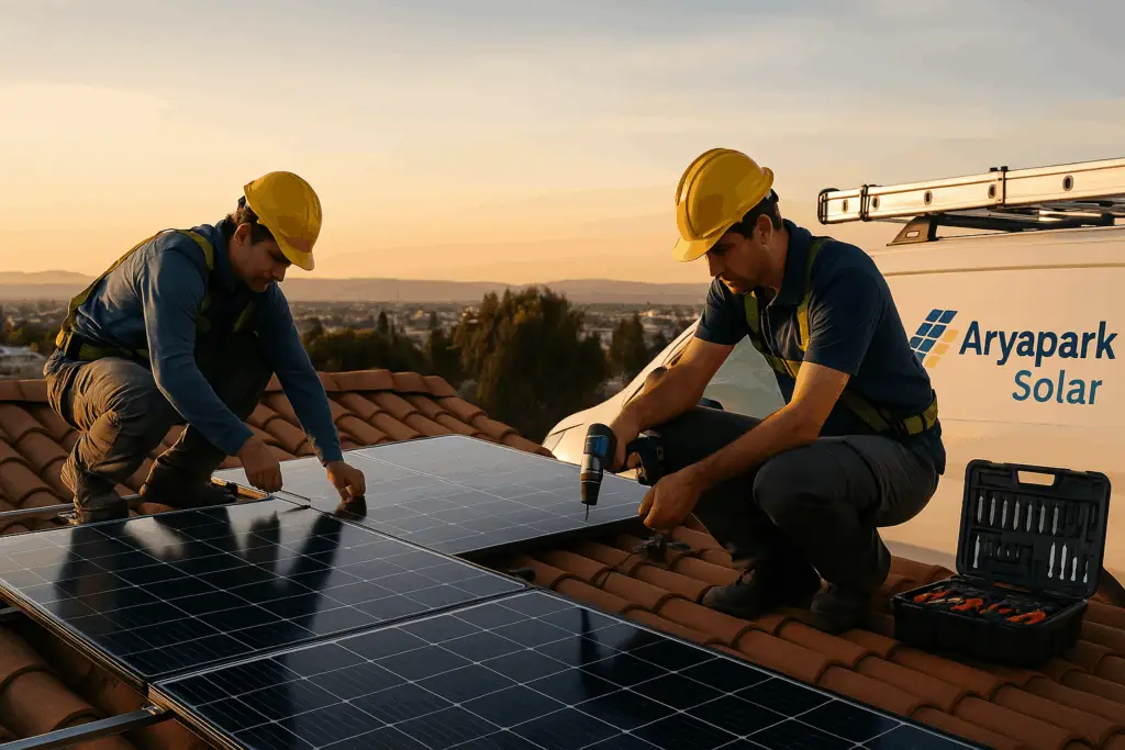 aryapark solar panel montajı hkk